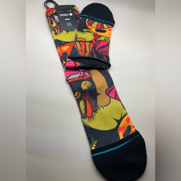 Stance Gooey Mushroom Crew Socks, Multi, Large, NWT - Picture 6 of 6